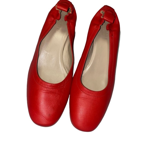 Everlane the day heel block heel red Italian leather 9.5 shoes - Picture 6 of 8